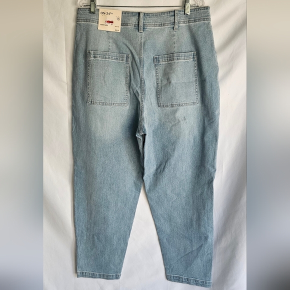 On 34th High Rise Taper Leg Jeans Size 16/33 Nwt - Picture 3 of 10